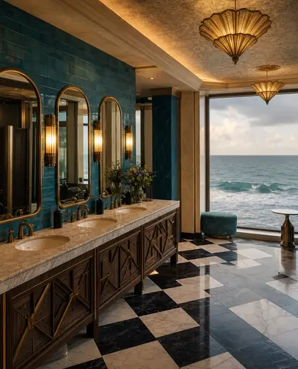 eclectic theater — bathroom (ocean)