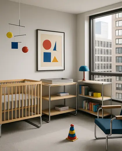 bauhaus condo — nursery (urban)