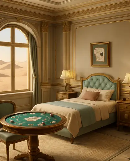 neoclassical casino — youth bedroom (desert)
