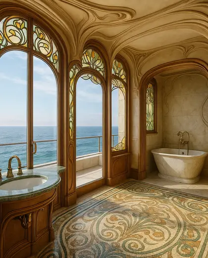 art nouveau penthouse — rest room (ocean)