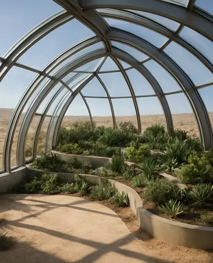 futuristic greenhouse — room (desert)