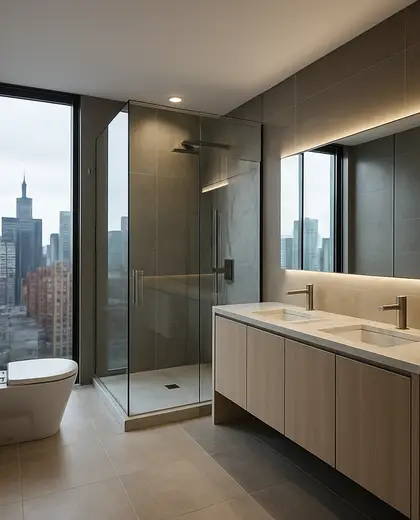 modern house — bathroom (urban)