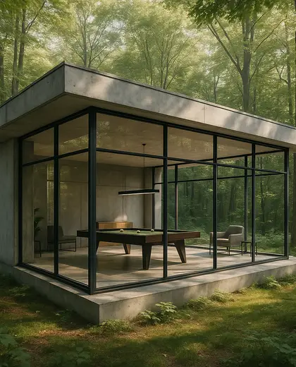 bauhaus house — game room (forest)