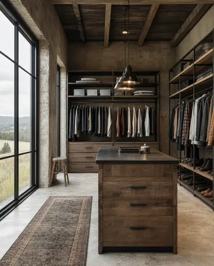 industrial house — walk in closet (rural)