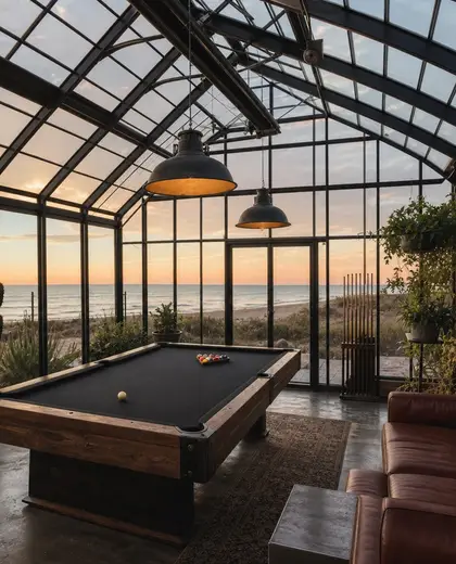 industrial greenhouse — game room (beach)