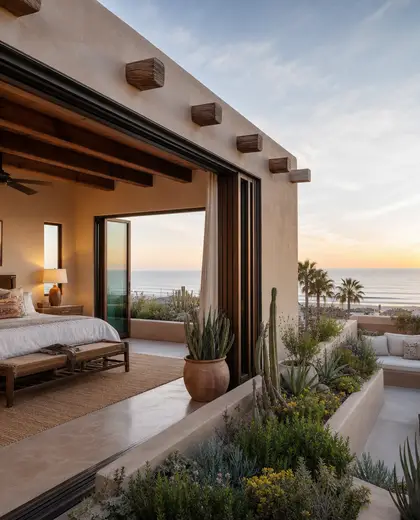 southwestern rooftop garden — master bedroom (beach)