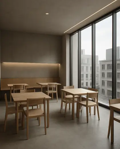 minimalist theater — dining room (urban)