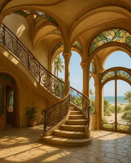 art nouveau house — atrium (coastal)