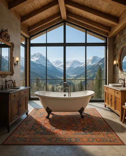 eclectic penthouse — bathroom (alpine)
