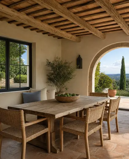 mediterranean house — informal dining room (rural)