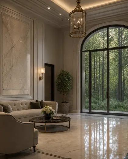 neoclassical condo — reception (forest)