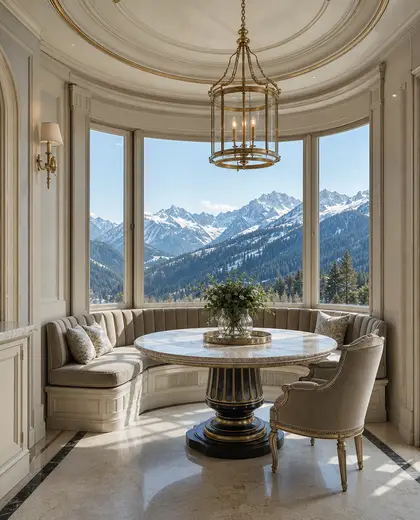 neoclassical penthouse — breakfast nook (alpine)