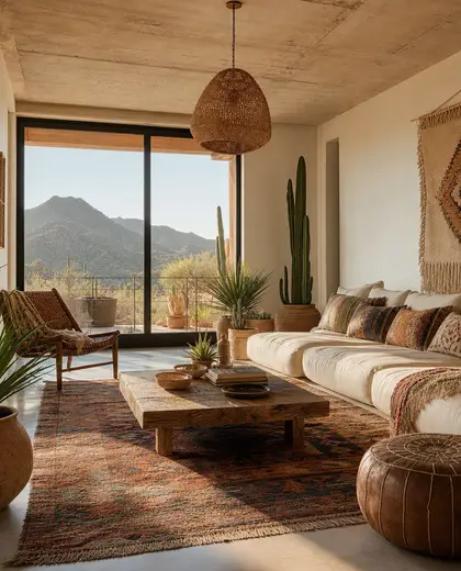 bohemian condo — living room (desert)