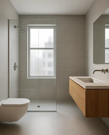 minimalist house — bathroom (urban)