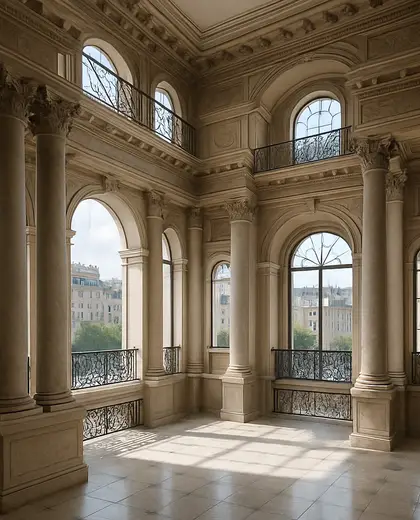 neoclassical house — atrium (urban)
