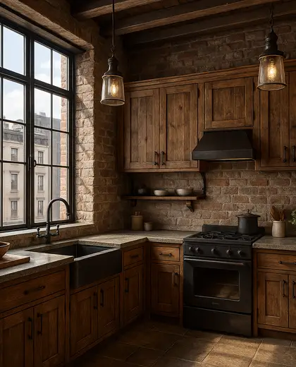 rustic home — kitchen (urban)