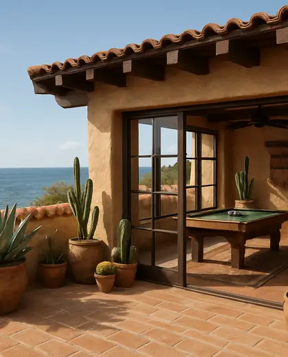 southwestern rooftop garden — game room (ocean)