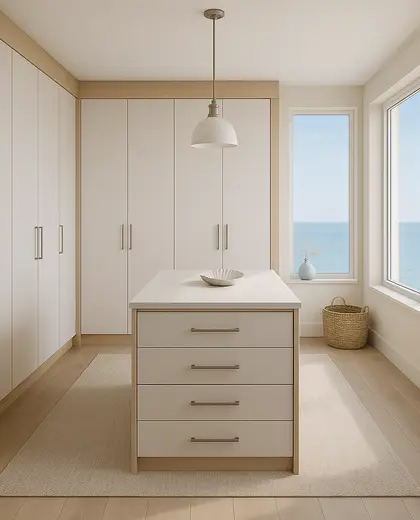 modern apartment — dressing room (coastal)