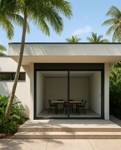 bauhaus house — training room (tropical)