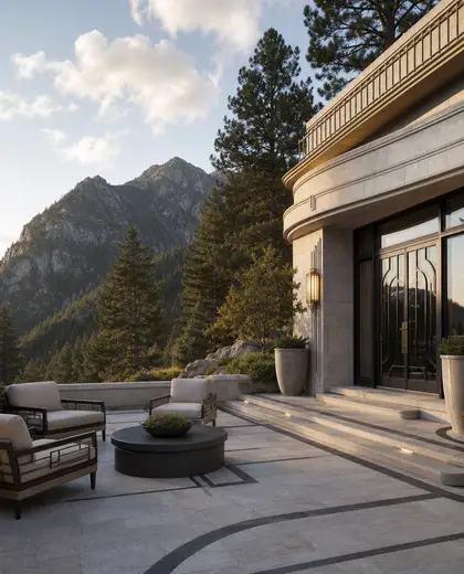 art deco yard — patio (mountain)