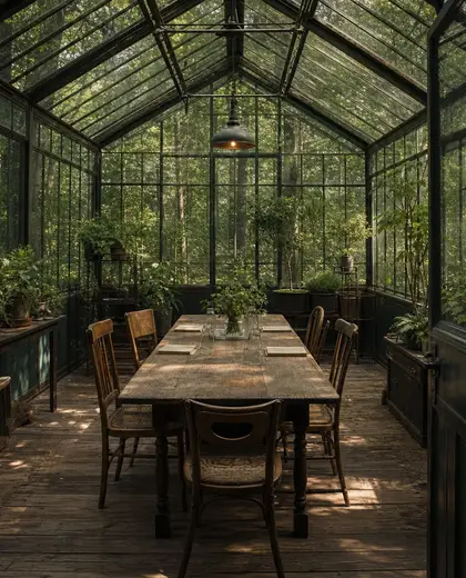 vintage greenhouse — meeting room (forest)