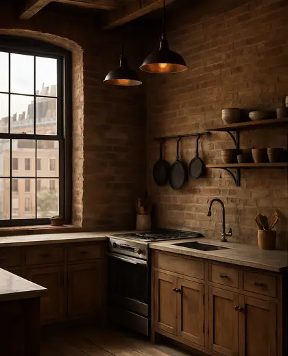 rustic building — kitchen (urban)
