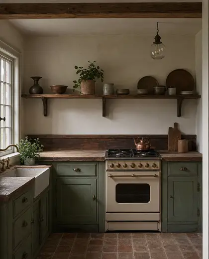 vintage facade — small kitchen (space)