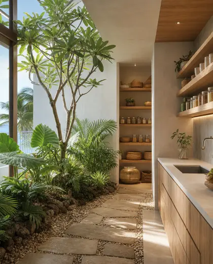tropical indoor garden — pantry (coastal)
