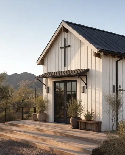 farmhouse church — deck (desert)