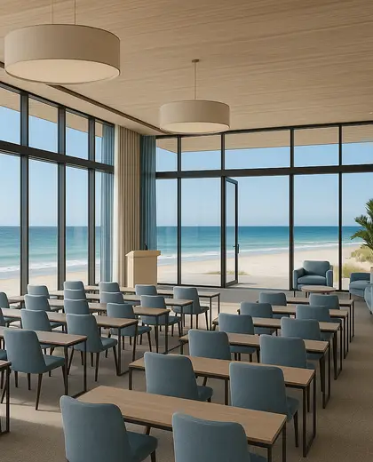 modern salon — conference hall (coastal)