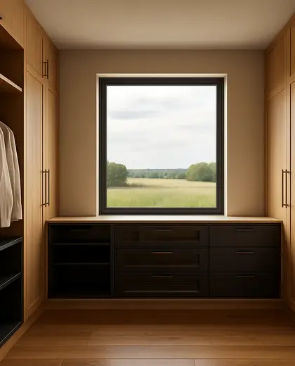 modern house — walk in closet (rural)