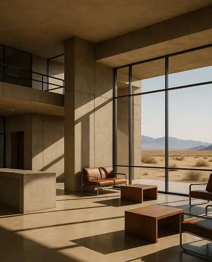 bauhaus public space — reception (desert)