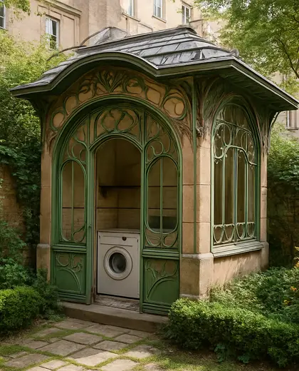 art nouveau garden — laundry room (urban)