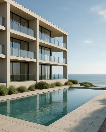 modern apartment — pool (coastal)