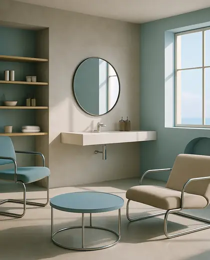 bauhaus salon — rest room (coastal)