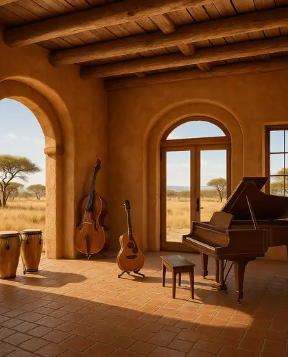 southwestern public space — music room (savanna)