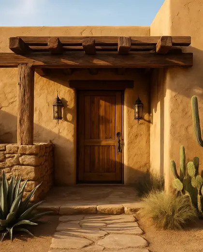 rustic facade — mud room (desert)
