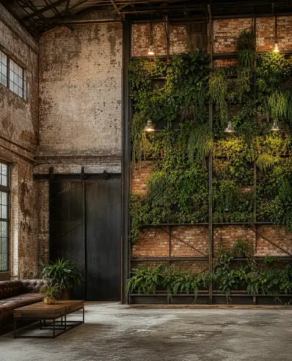 vintage vertical garden — warehouse (urban)