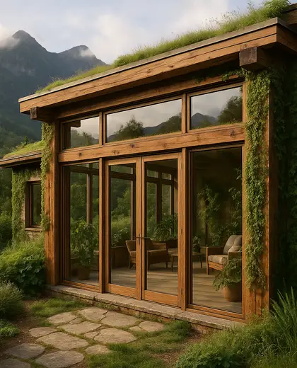 sustainable facade — sunroom (mountain)