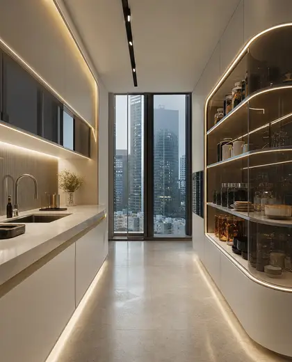 futuristic salon — pantry (urban)