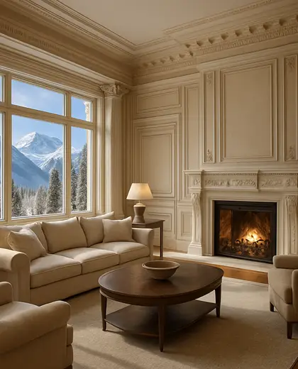 neoclassical condo — family room (alpine)