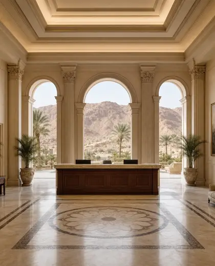 neoclassical public space — reception (desert)