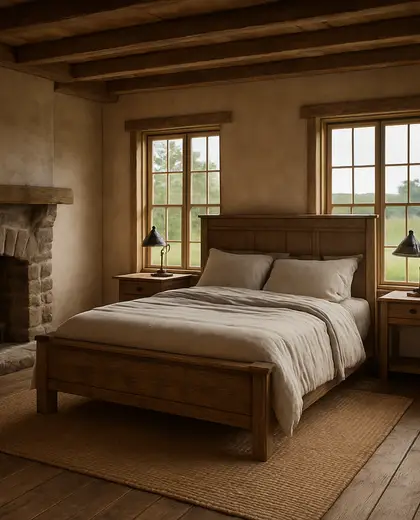 rustic farmhouse — bedroom (rural)
