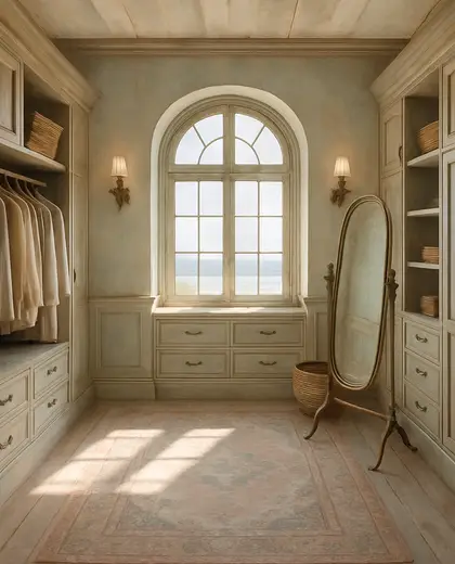 vintage building — walk in closet (coastal)