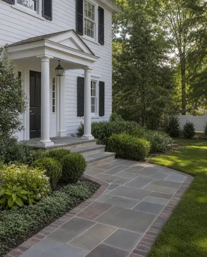 colonial backyard — entryway (space)