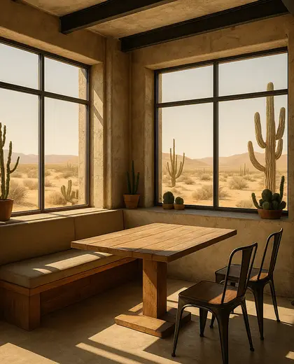industrial apartment — breakfast nook (desert)