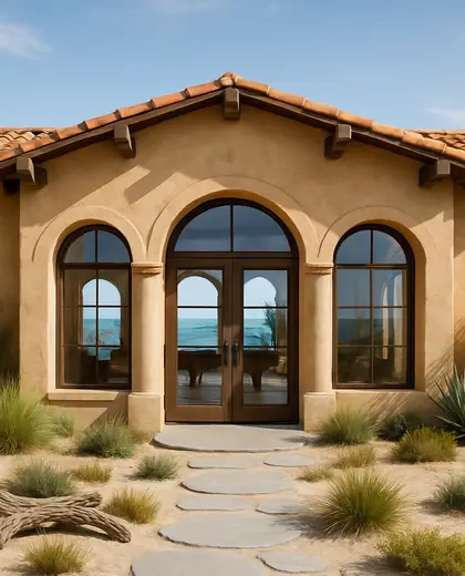 southwestern facade — game room (coastal)