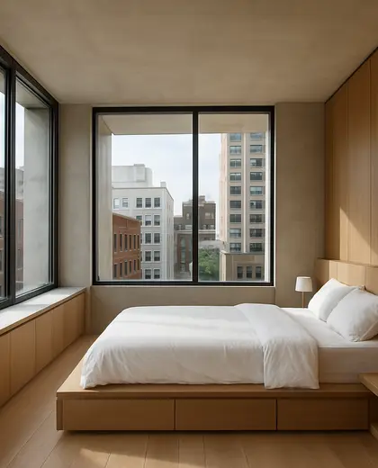 minimalist house — bedroom (urban)