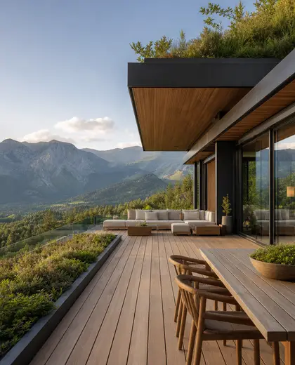 sustainable penthouse — deck (mountain)