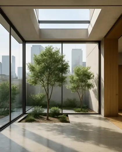 minimalist home — atrium (urban)